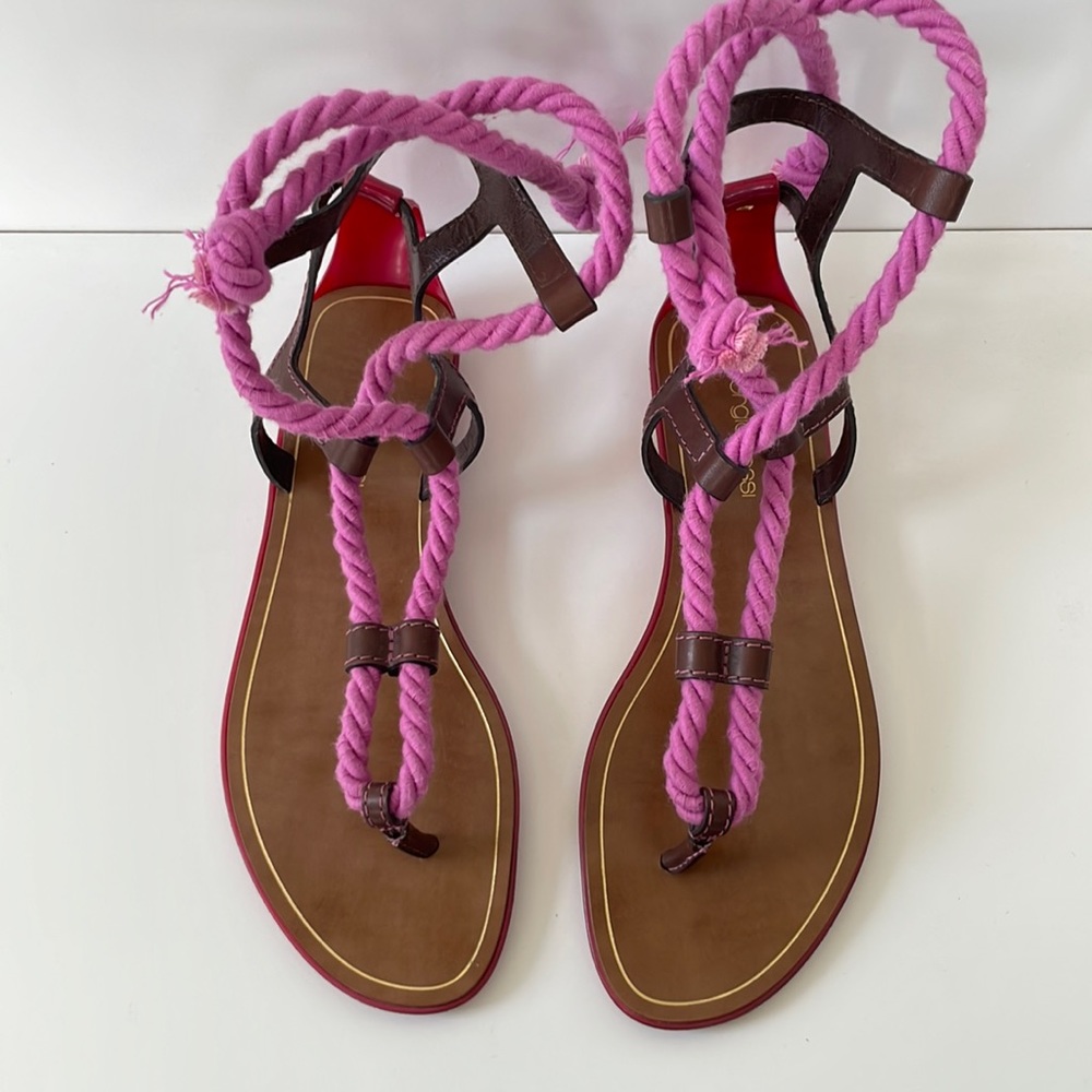 SOLD! Sergio Rossi Rope Thong sandals size 38